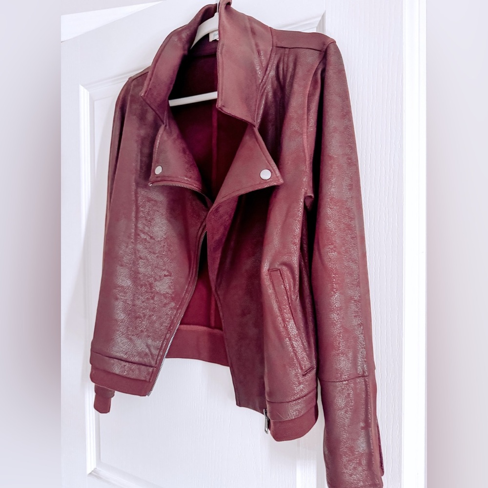 Faux Leather Moto Jacket